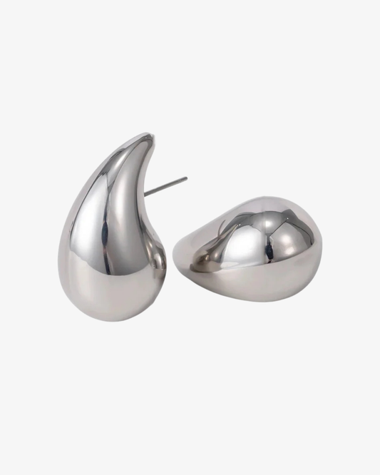 FAUCARIA - CHUNKY SILVER EARRINGS