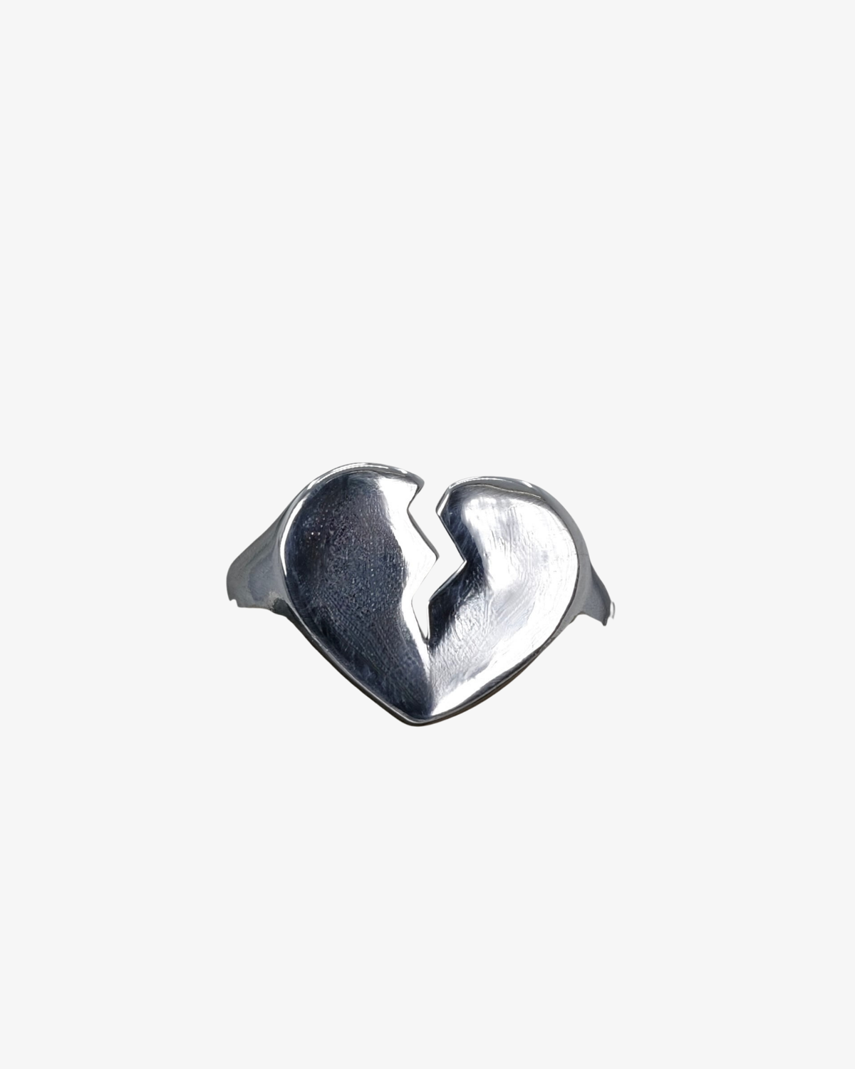 BRUSTET HJÄRTA - Silverring