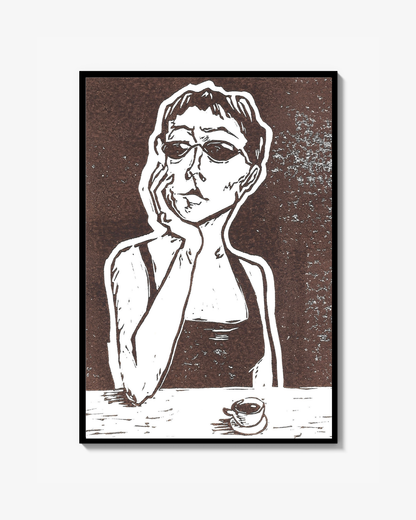 ENKEL ESPRESSO - Linoleum Print