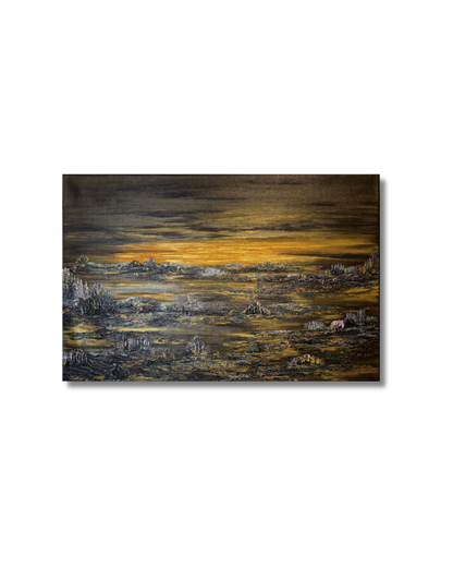 Golden Whisper, Akryl Konstverk Original