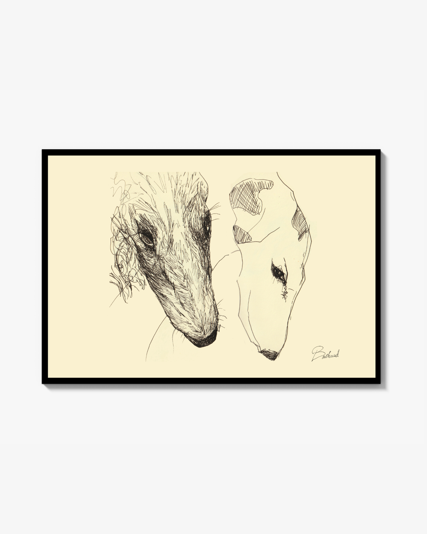 Just a pair of Borzois Print