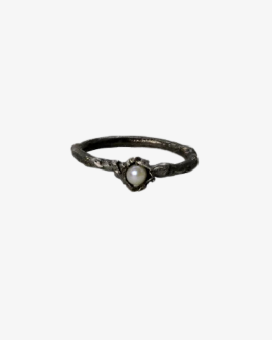 Havspärlring i silver - Liten
