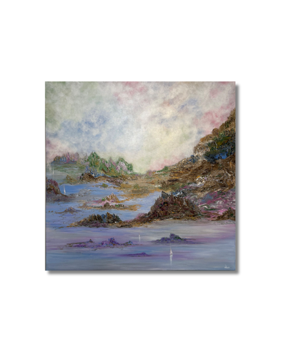 Between Sky and Stillness - Abstrakt Akrylmålning Original