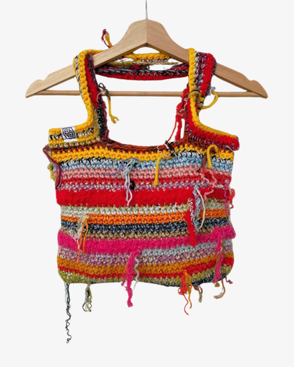 Virkad Scrap Tote Väska