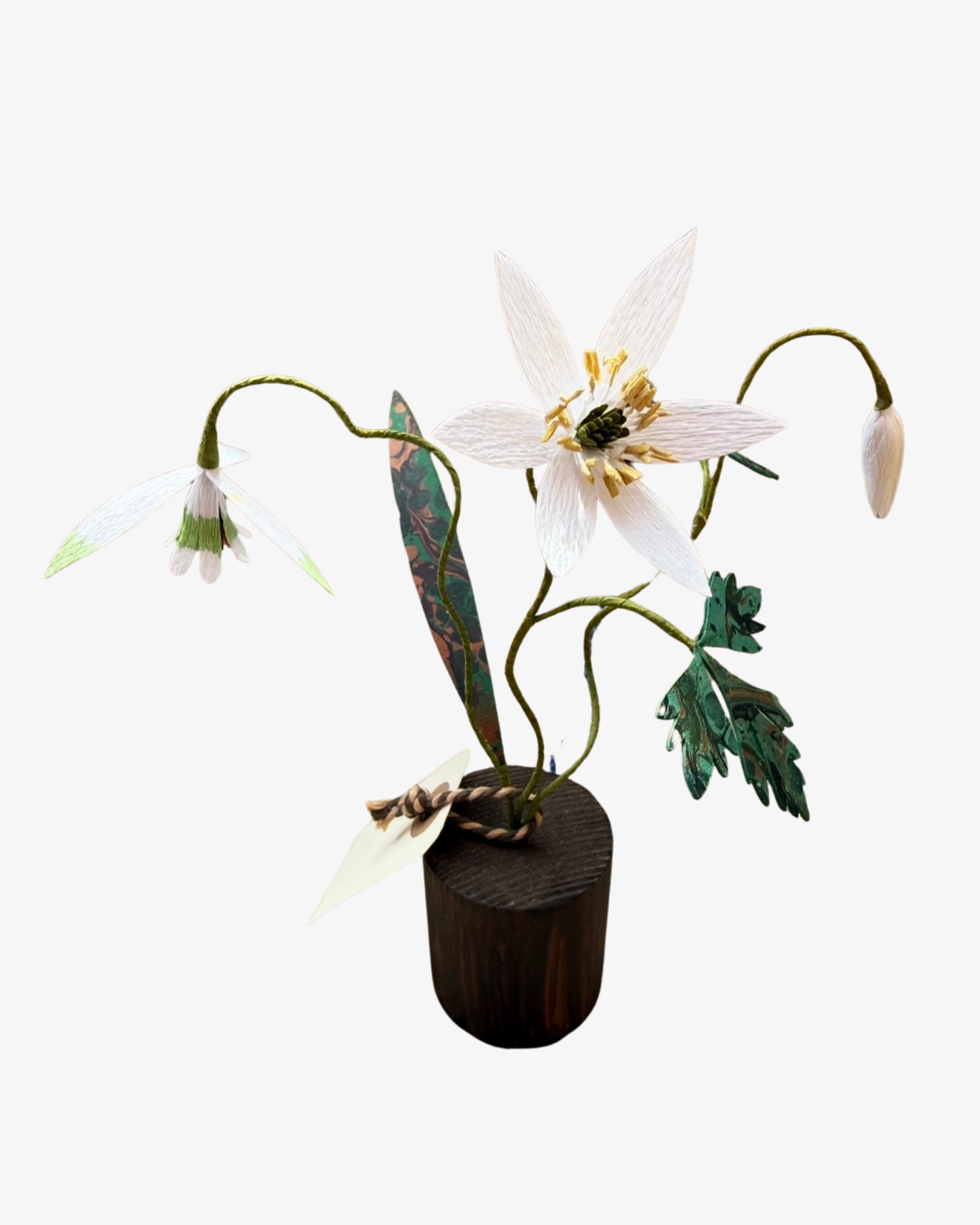 Anemone + Galanthus plant Skulptur