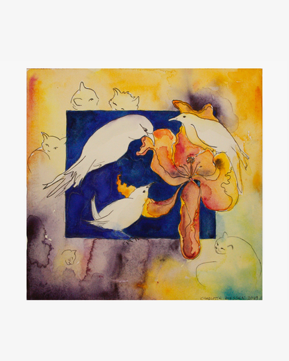 Bird dreams no. 21 Akvarell Original