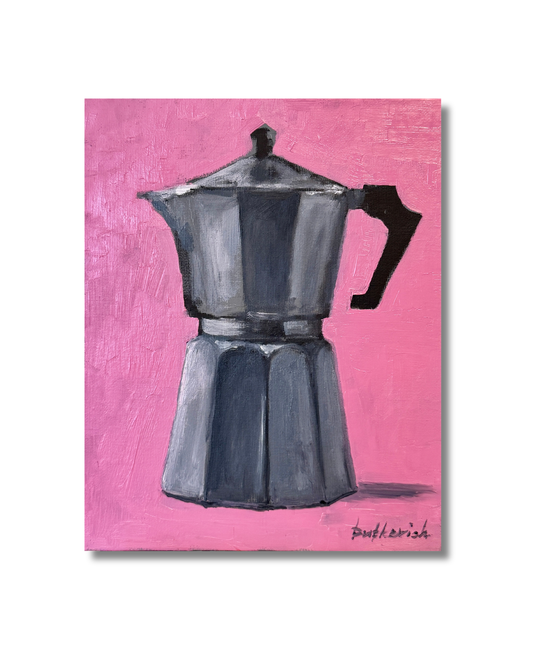 ”Moka”, Original oljemålning på pannå Original