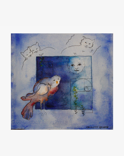 Bird dreams no. 23 Akvarell Original