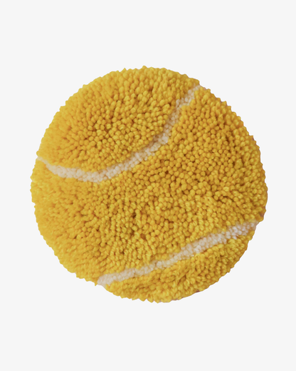 Tuftad Tennis Ball (no. 2) – Handgjord Ull Väggkonst