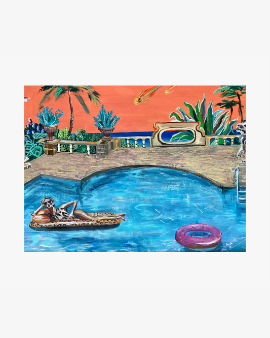 “Italy” Original Akryl Linne Målning