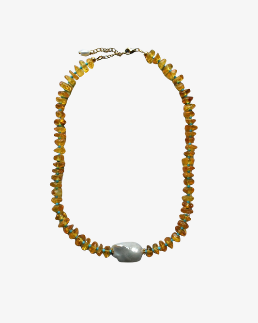 Bärnstenspärlhalsband