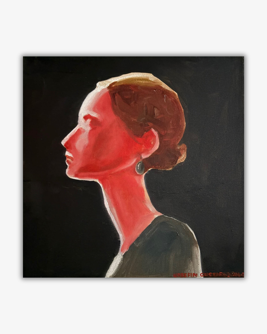 Woman with Stone III - Original Målning