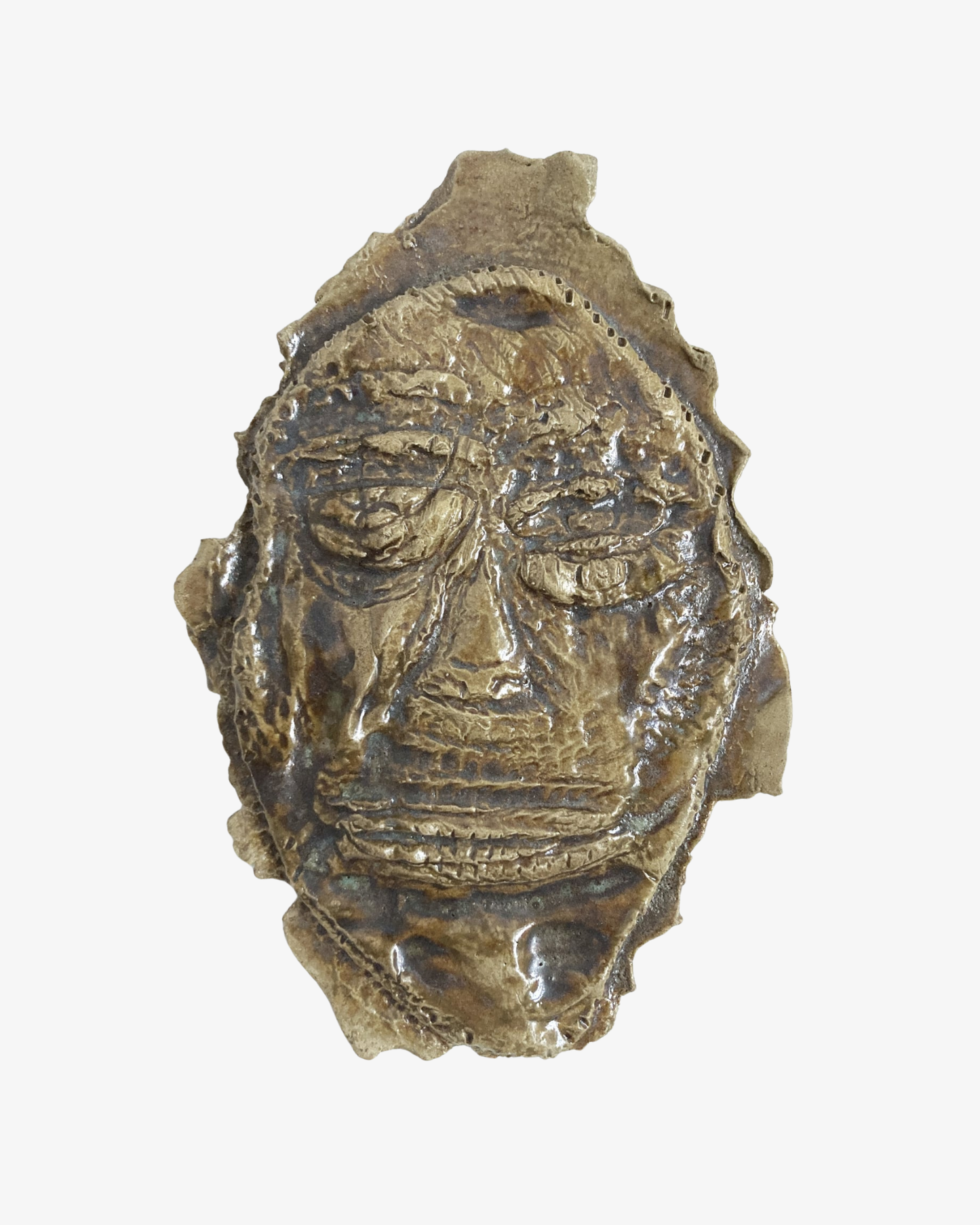Original keramisk väggskulptur: 'The all-knowing 3'