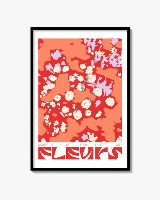 Fleurs (Röd) - Poster