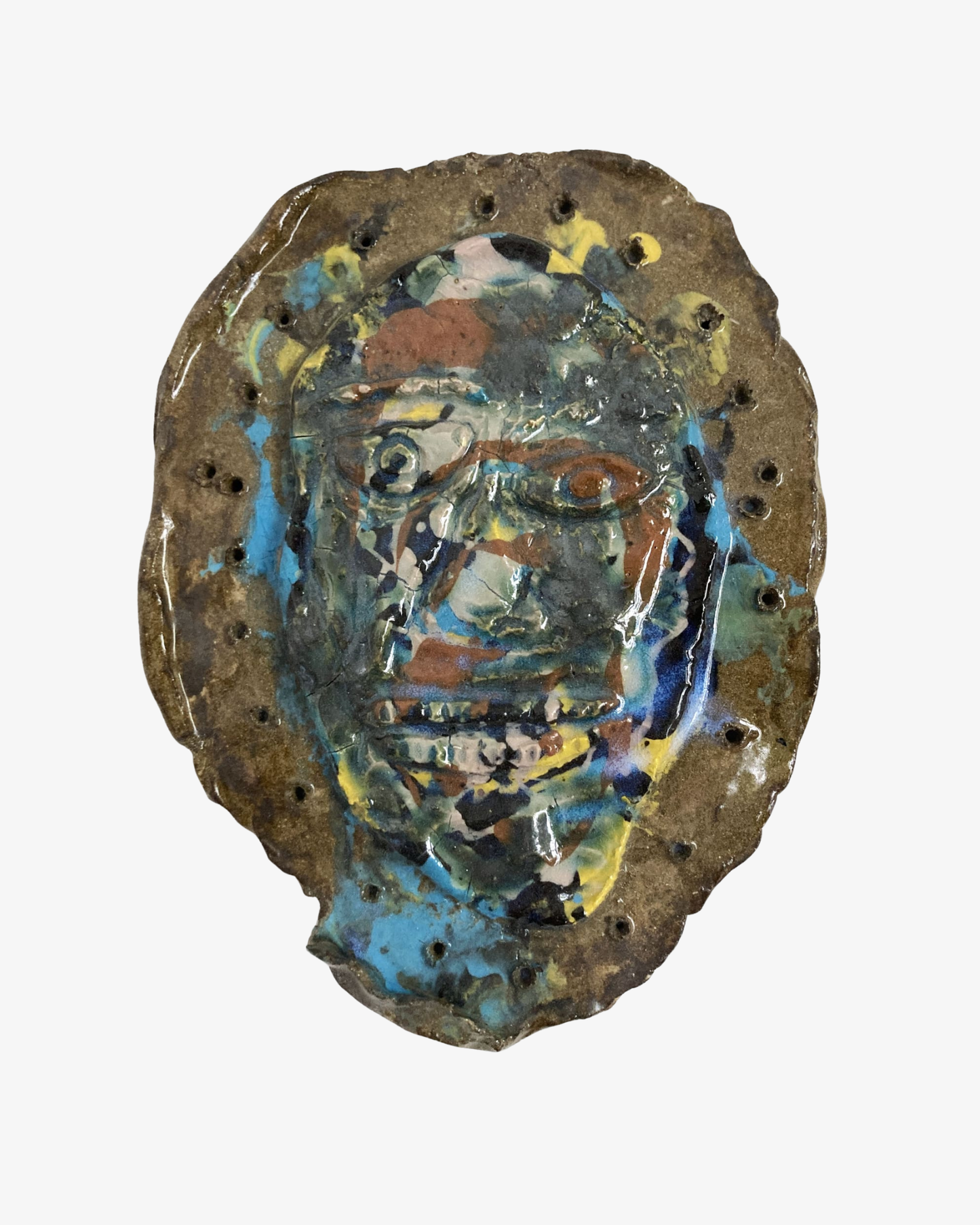 Original keramisk väggskulptur: 'The all-knowing 4'