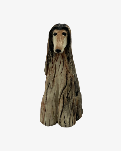 Afghan Hound - Handgjord stengodsskulptur