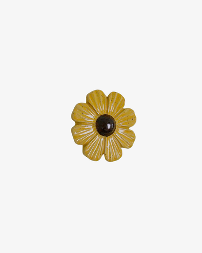 Keramikblomma väggkonst - Carved Sunflower