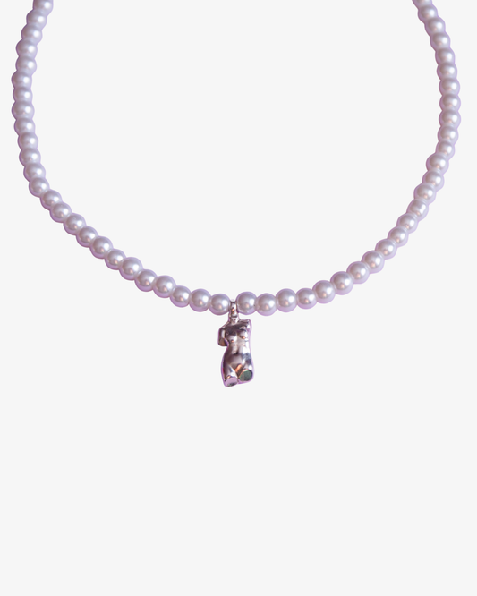 Silverkroppsstaty Pärlhalsband