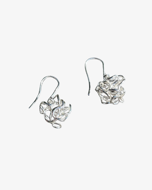Handmade Silver Örhängen Tangle (liten)