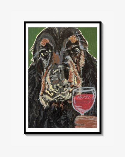 Sipping spaniel Poster