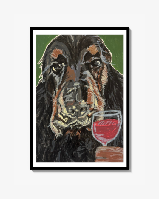 Sipping spaniel Poster