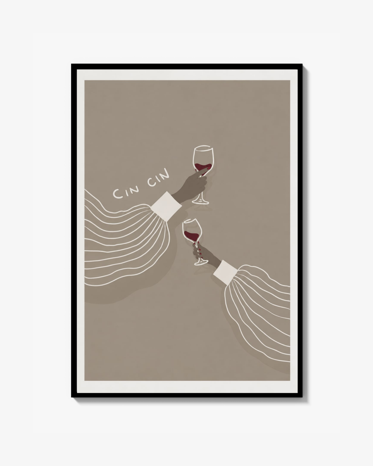 Cin cin: rött vin Poster