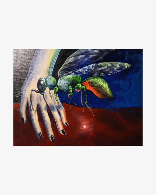 Message of the magic bee - Akrylmålning - Original konstverk