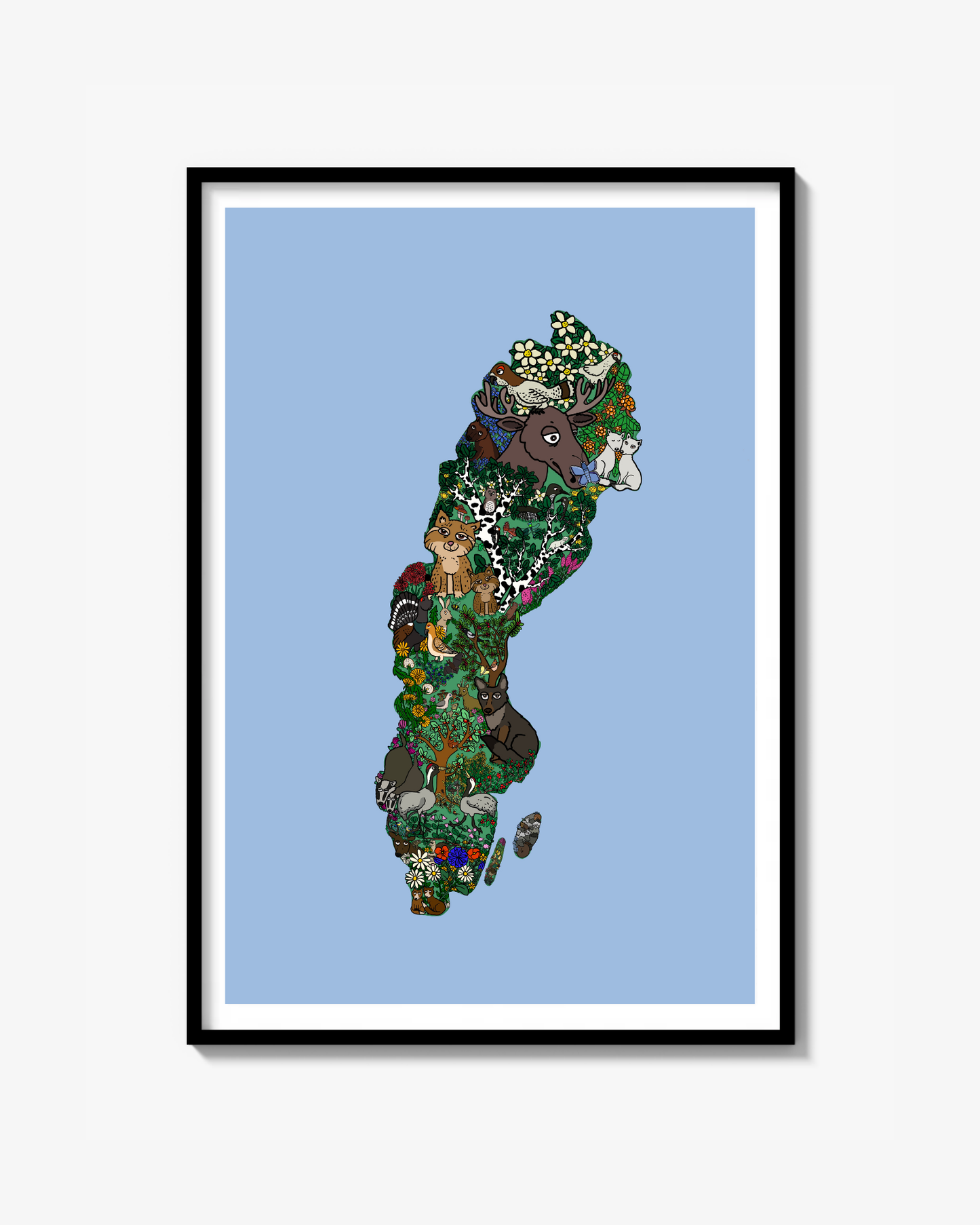 Sverigekarta Print