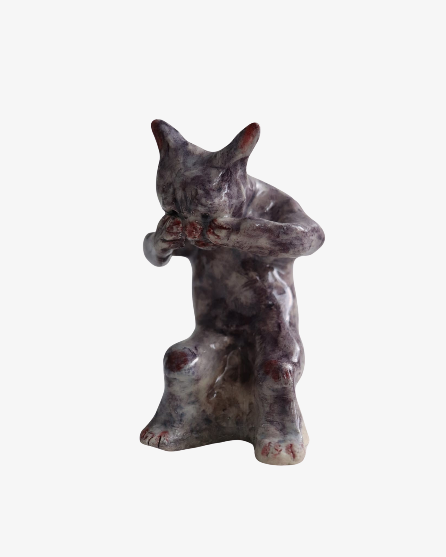 Ledsen lila djur Skulptur