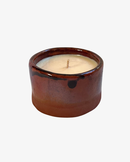 Saffron & Cinnamon Doftljus i Handgjord Terrakottakopp