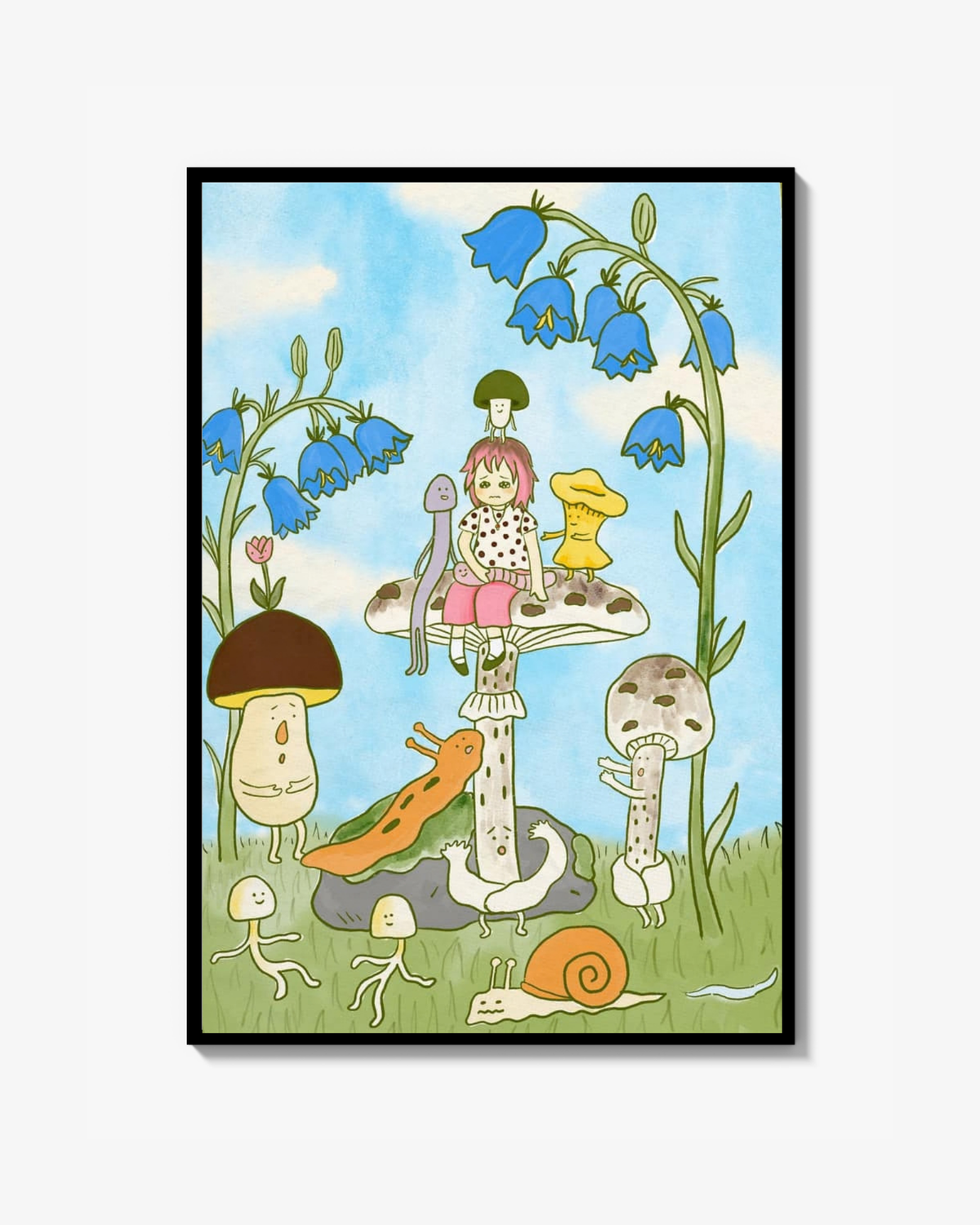 Worried Mushrooms Print