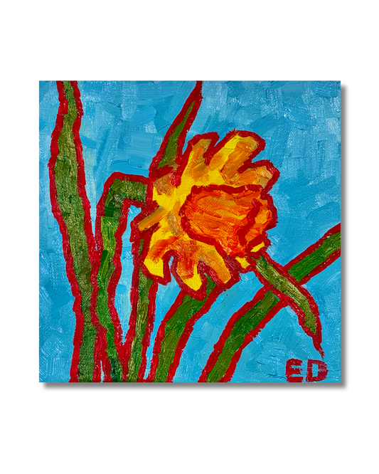 ”Daffodil” Original impasto oljemålning