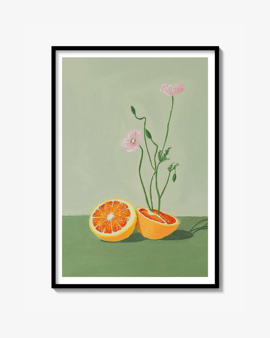 Grapefruit Vase - Poster