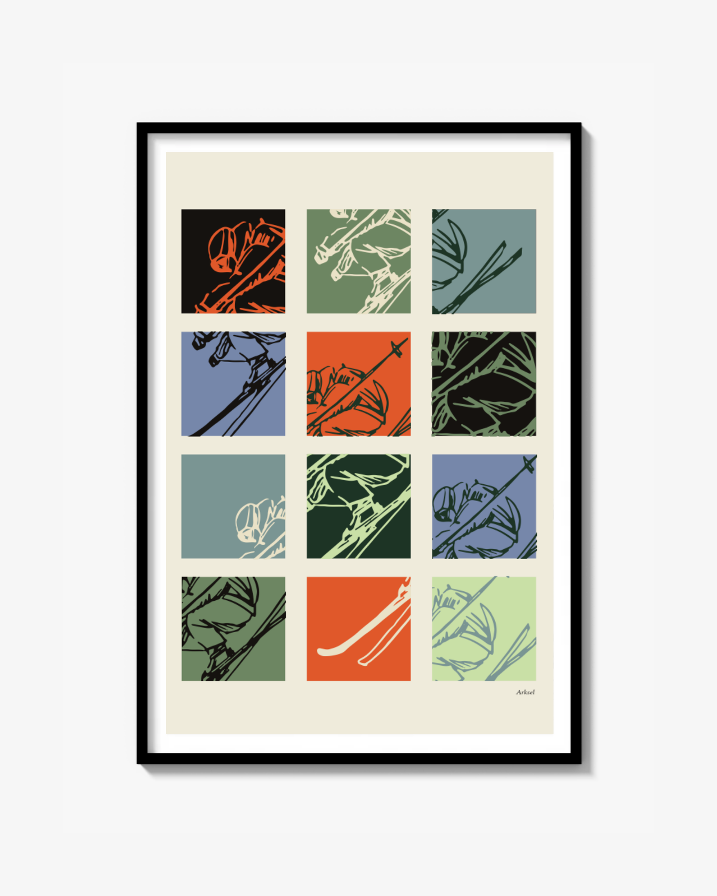 Ski square Poster