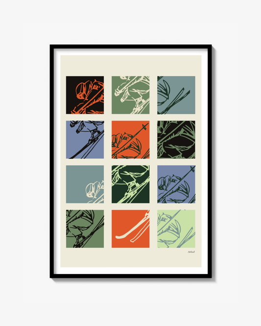 Ski square Poster