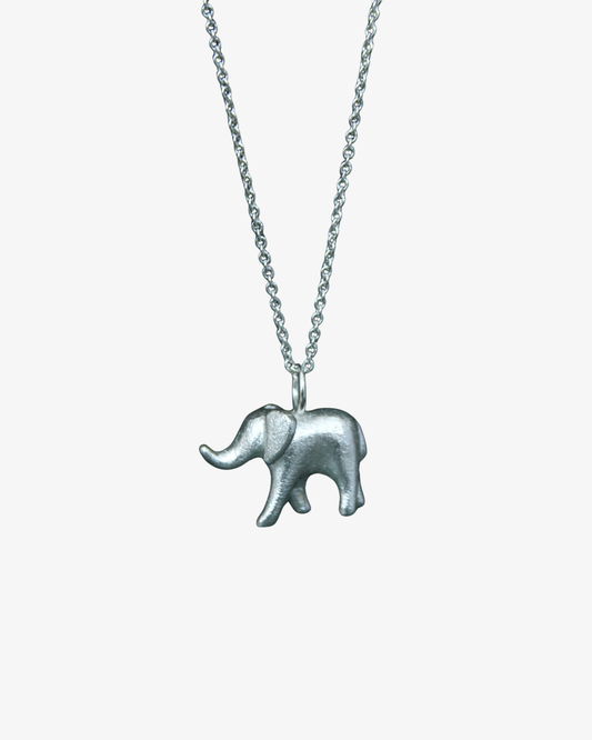 Elly the elephant, silver halsband