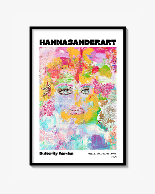 Butterfly Garden (Cropped) Fine Art Print fel