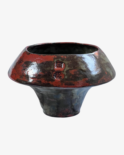 Svampformad stengodsskål, 24 cm