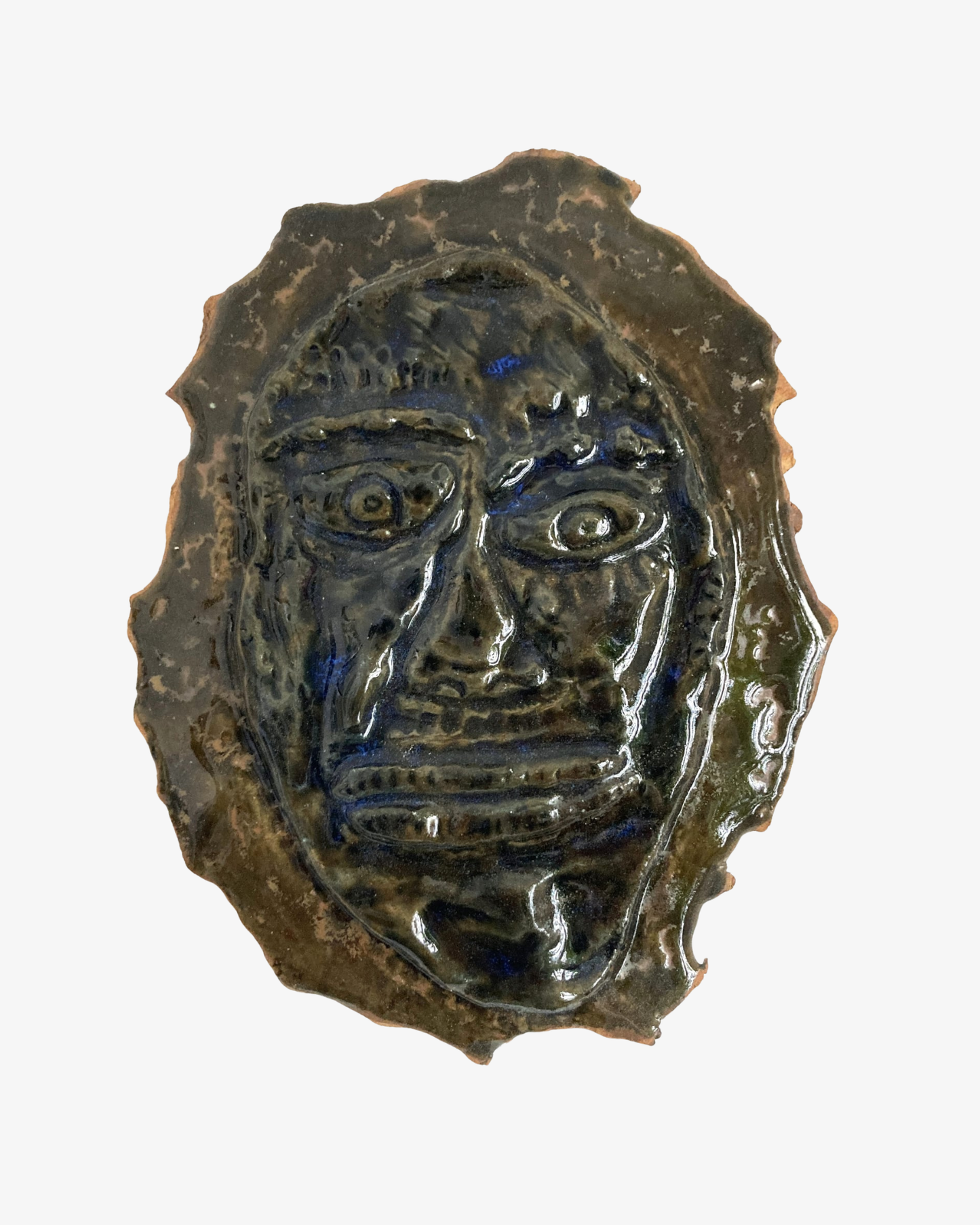 Original keramik väggskulptur: 'The all-knowing 2'