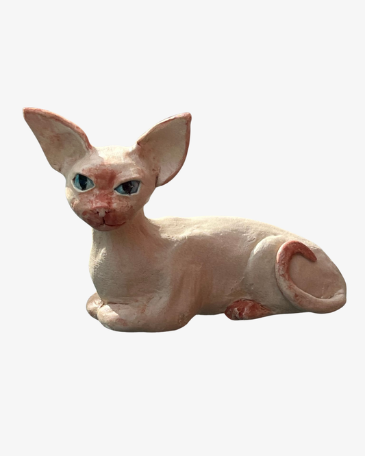 Liten Devon Rex skulptur