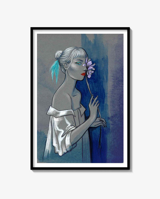 Leia with the magic flower - Print