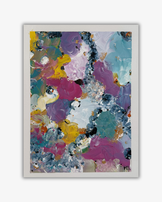 Blooming Fragments – Abstrakt Målning Original