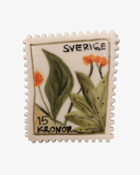 Flower - liten skulptur, handgjord stämpel