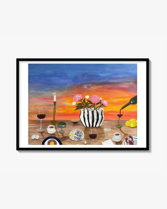 Sunset on the menu Poster