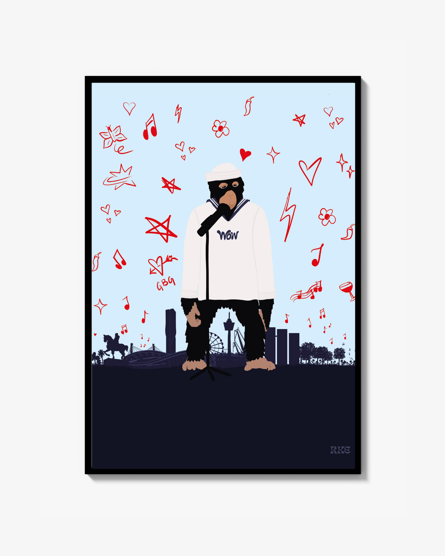 WOW Monkey Poster