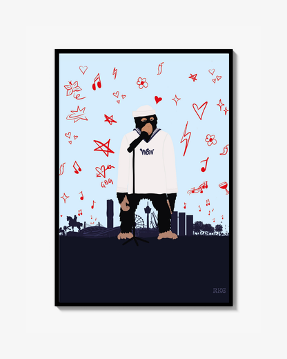 WOW Monkey Poster