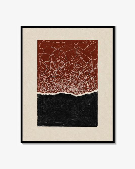 Voices in My Head - Linocut Print