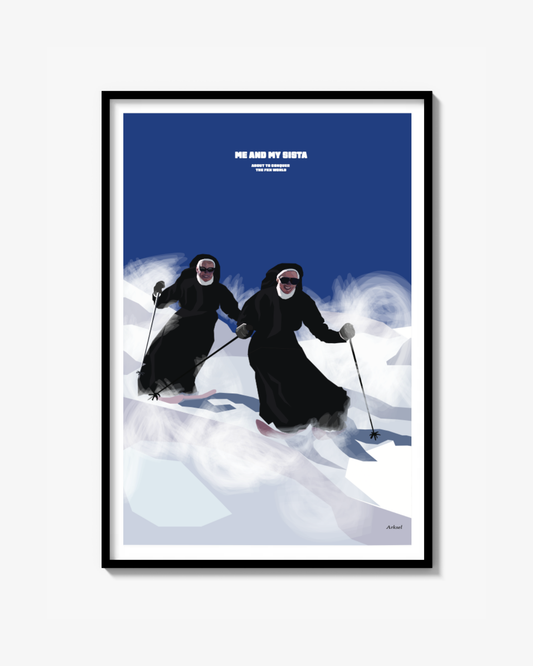 Nuns on skis Poster