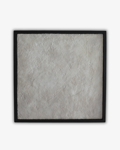 Texturerad Papperslera Reliefkonst | Minimalistisk Wabi-Sabi Väggdekor, Inramad