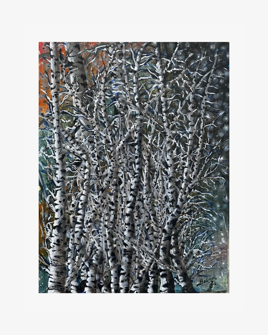 Wild birches - olja på duk